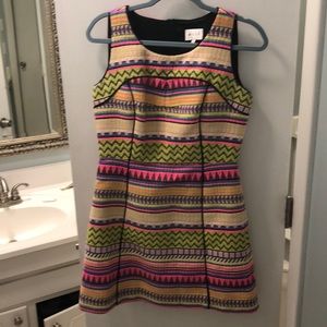 Milly Neon jacquard dress size 6